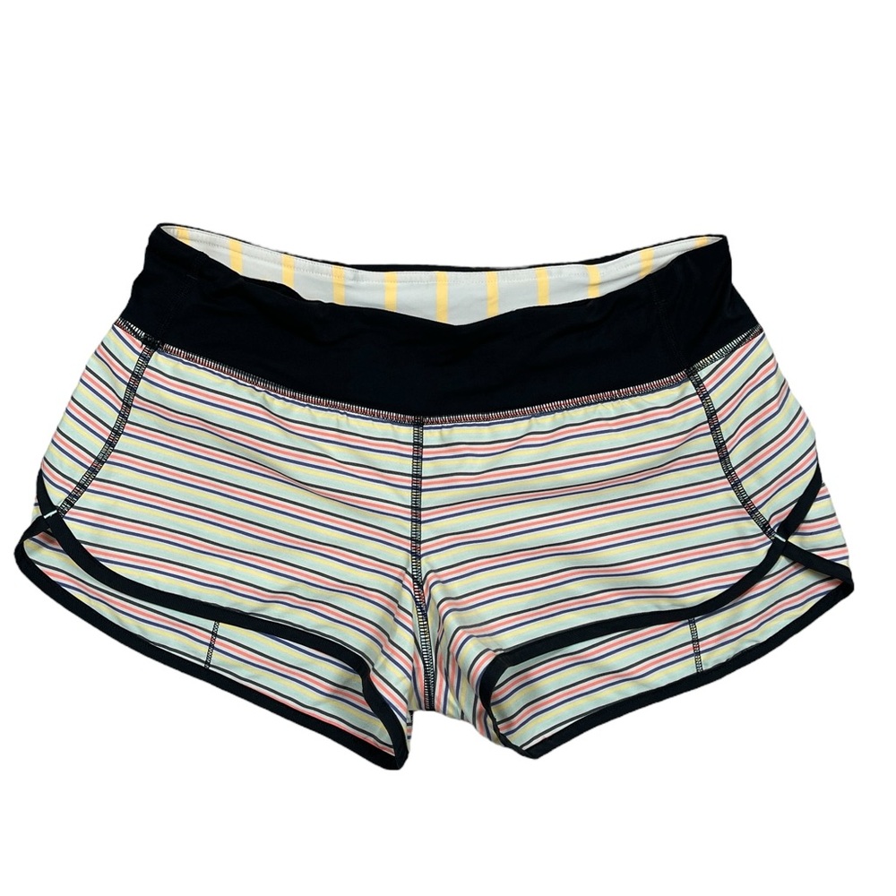 Rare Lululemon SEAWHEEZE Mountie Stripe Speed Short